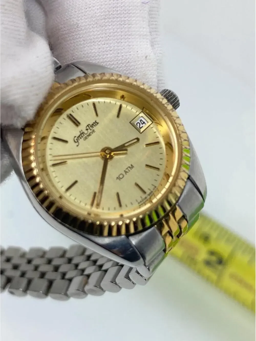 Green Bros. Women’s Two Tone Watch With Date Window